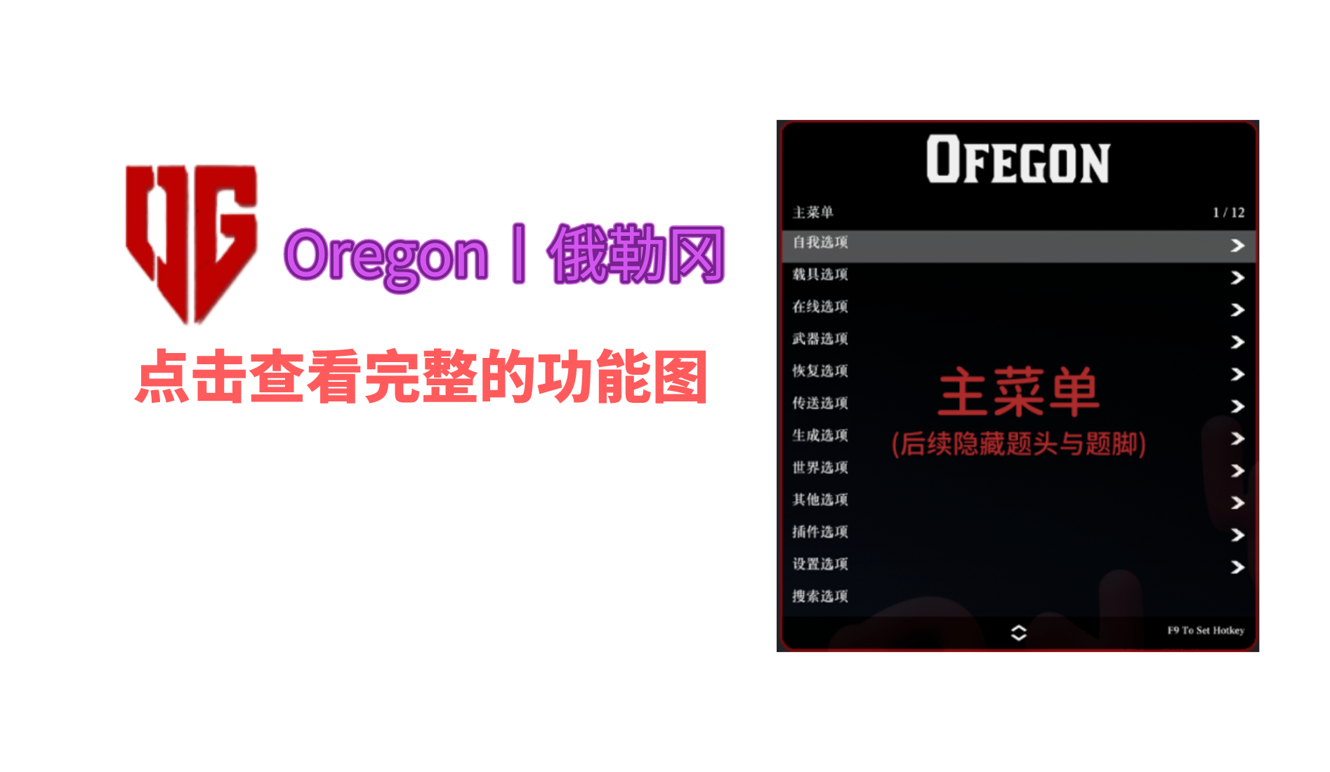 荒野大镖客2俄勒冈辅助详细功能介绍